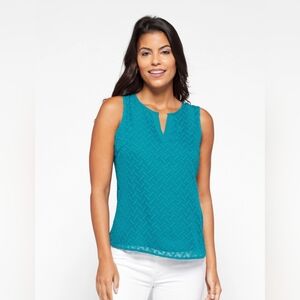Ezide Textured Mixed Material Top NWT